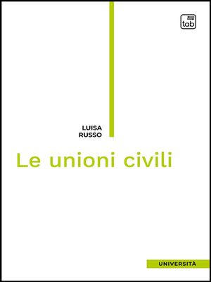 cover image of Le unioni civili